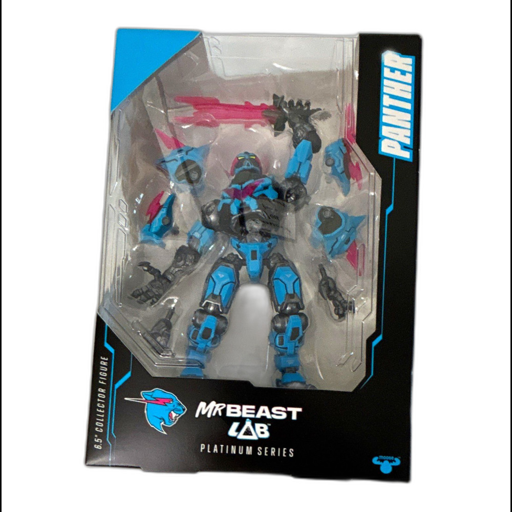 MrBeast Lab Platinum Series Panther Battle Titan Action Figure w/ Weapon